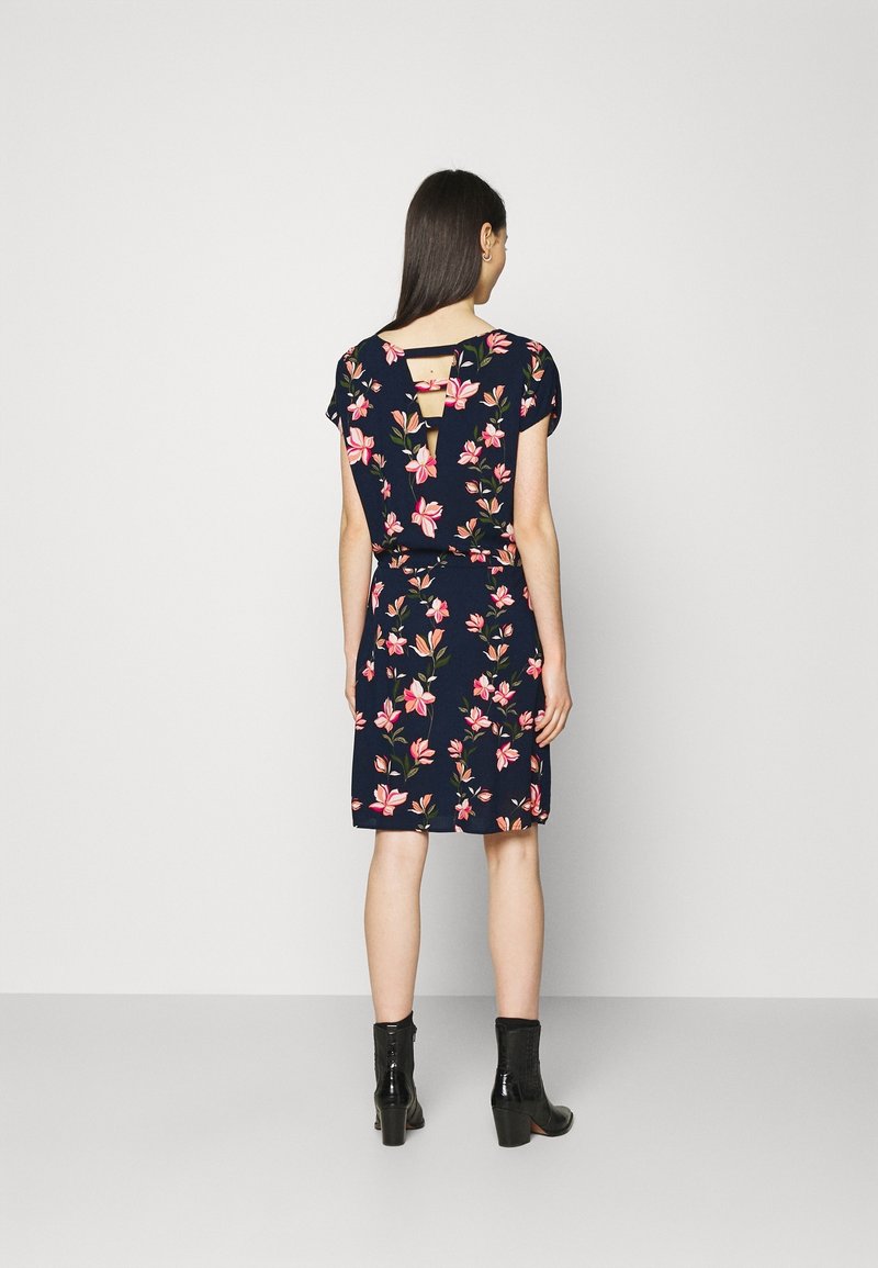 Robe D'été Neuve Bleue Fleurie Taille 40 - Marque George, Viscose, Sans Manches