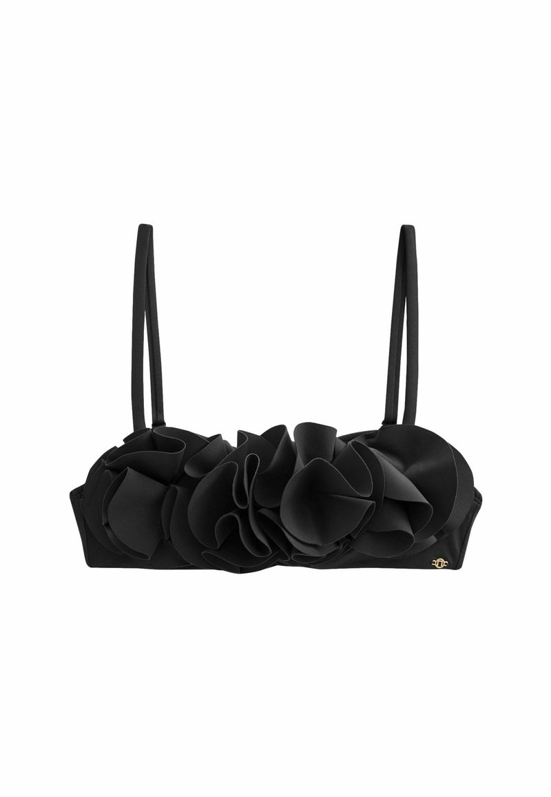 Next RUFFLE BANDEAU  - Bikinitop - black