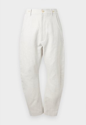 BUCKLE BACK TROUSERS - Stoffhose - white