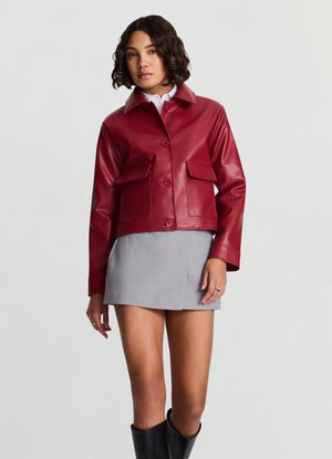 Calliope Kunstlederjacke - rosso scuro