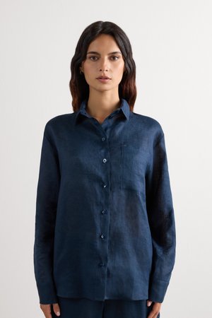 Intimissimi, THE PURE PLAIN-WEAVE - Blusa - sailor blue