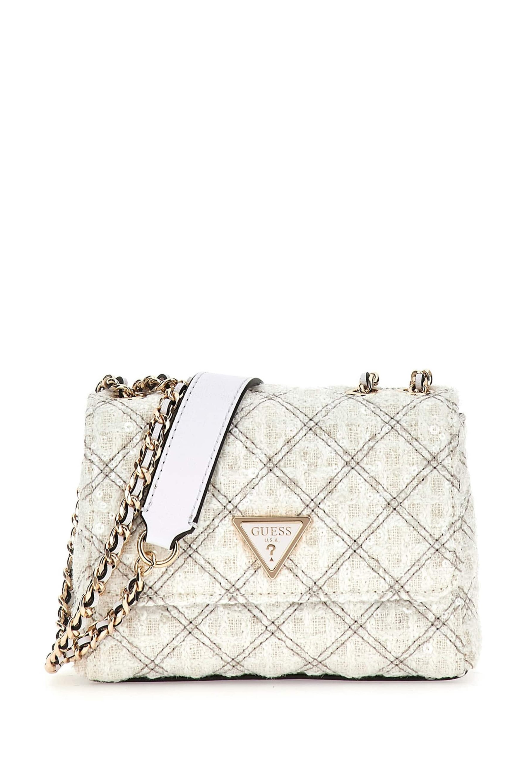 Guess Tasche WeiÃŸ Mit Blumen Guess MINI-PAILLETTEN Cross Body Bag