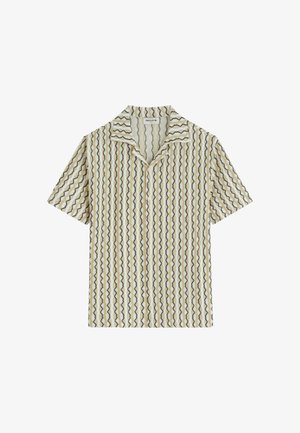 FRILIVIN, CHEMISE RAYURES ONDULÉES - Chemise - vert