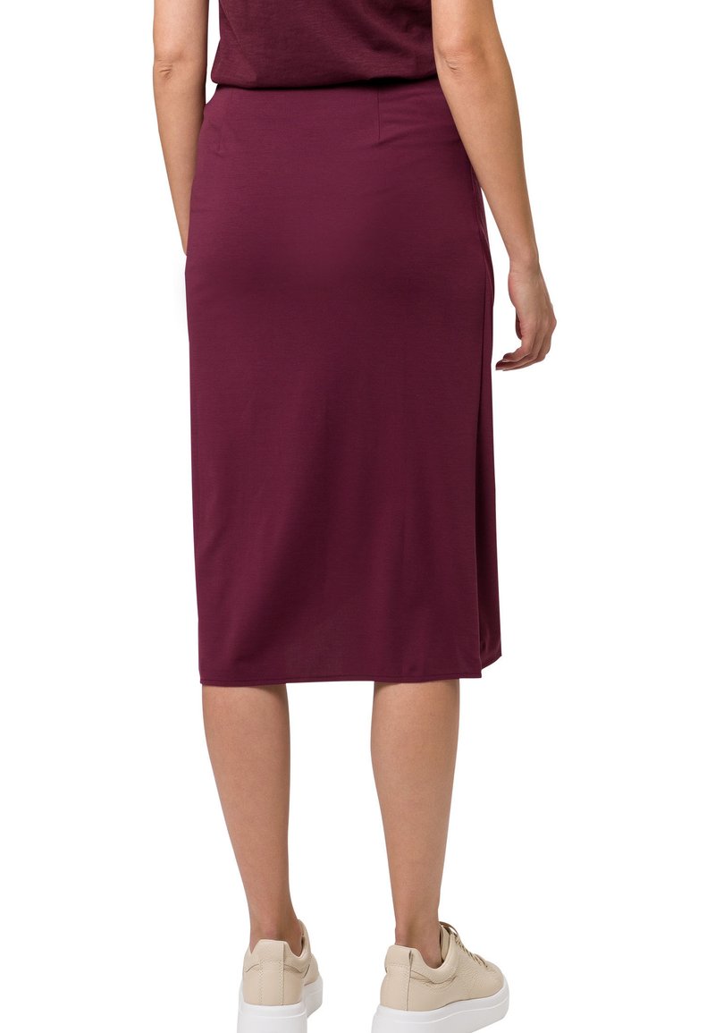 Damen Jeansröcke | zero MIDI MIT BINDEDETAIL Wickelrock dusky red/rot - VV35718 Damen Jeansröcke | zero MIDI MIT BINDEDETAIL Wickelrock dusky red/rot - VV35718