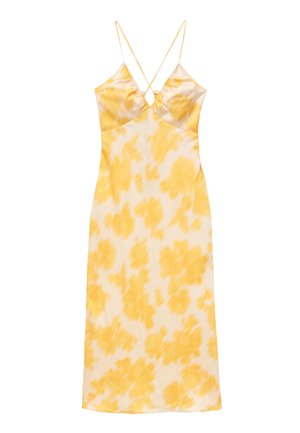 & OTHER STORIES, & OTHER STORIES SATIN SLIP MIDI DRESS - Robe de jour - yellow