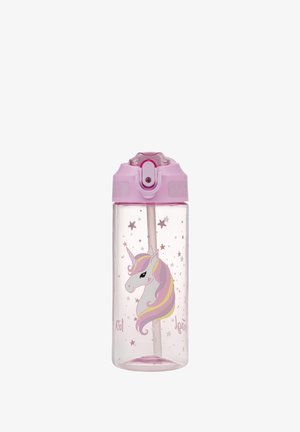 Baagl MIT STROHHALM REGENBOGEN EINHORN 500 ML - Borraccia - rosa