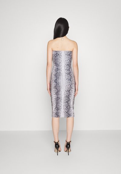 Norma Kamali STRAPLESS DRESS TO KNEE - Cocktailkjole - black/white