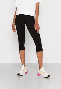 Even&Odd CAPRI 2 PACK - Leggings - Calças - black/mottled dark grey