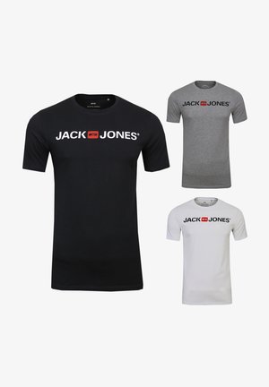 Jack & Jones, 3ER SPARSET - Print T-shirt - black