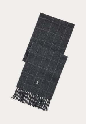 WINDOWPANE PLAID WOOL BLEND SCARF UNISEX - Sciarpa - charcoal/grey