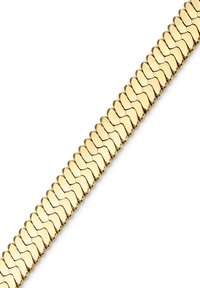 Gullfarget armbånd med sammenvevde, bølgete lenker. Polert overflate med en blank tekstur. Har et fleksibelt design for komfort.