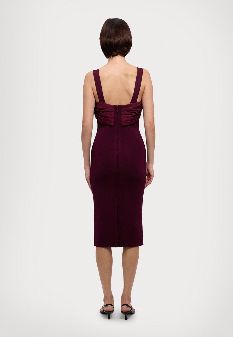 herve leger burgundy dress THE RACHEL DRESS – HERVÉ LÉGER main image 1