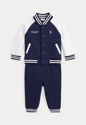 Polo Ralph Lauren WIMBLEDON DOUBLE KNIT JACKET AND PANT SET - Sweatjakke - refined navy/ceramic white