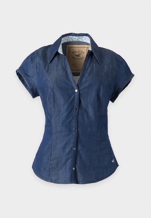 Hollister Co., INTERIOR BEAUTY SHIRTING - Hemdbluse - dark blue