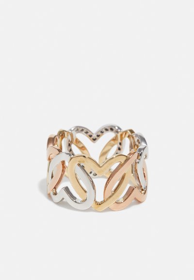 Yvonne Leon BAGUE MAILLE CŒUR - Sormus - white gold/pink gold/yellow gold