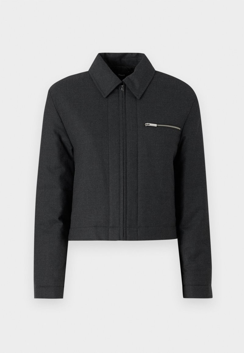 Theory Jas donkergrijs gemêleerd