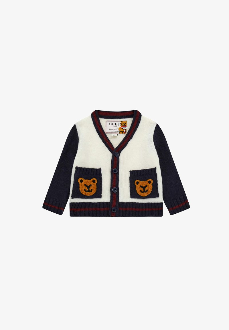Guess COLOR BLOCK OPTIK - Strickjacke - weiß