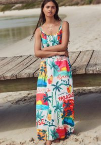 Next REGULAR FIT- TRAPEZE SHAPE RUCHED - Haljina od žerseja - white