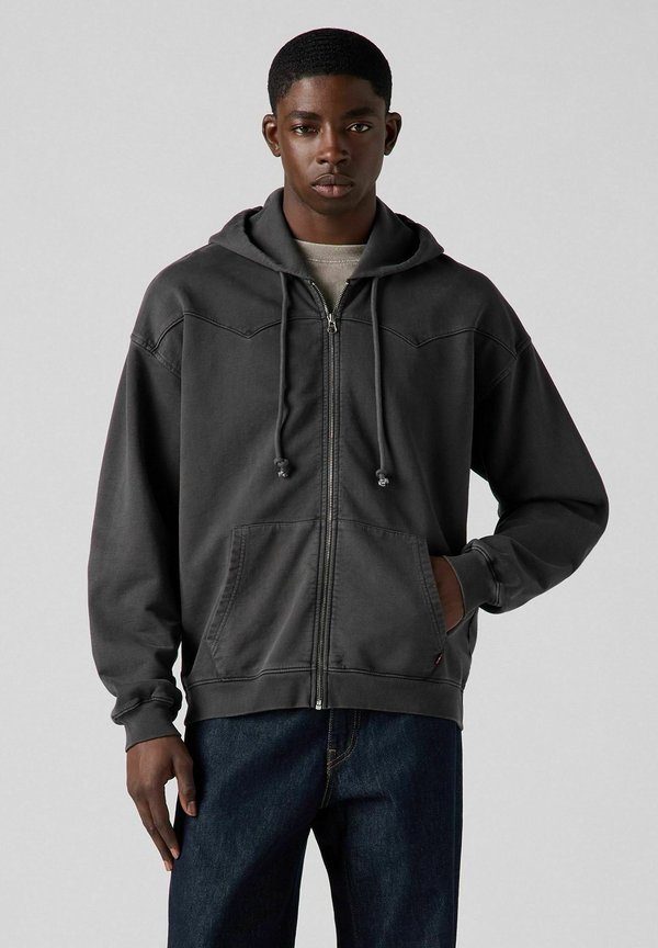 LOWELL WESTERN FULL ZIP SWEATSHIRT - Sweatjacke - garment dye dark pha