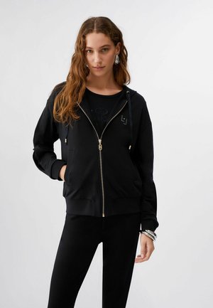 HOODED WITH ZIP - Felpa con zip - black