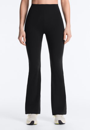 OYSHO RAISE UP COMPRESSIVE FLARE  - Hlače - black