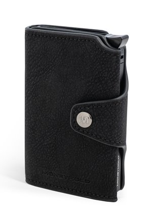 CROCODILE - Business card holder - black matte black plain