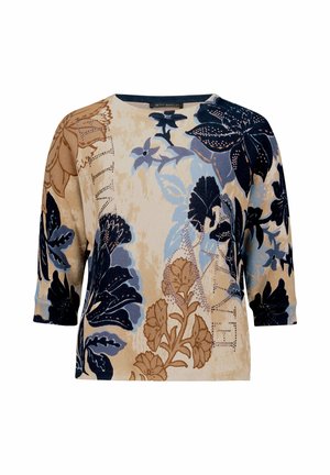 Betty Barclay, BETTY BARCLAY MIT FLEDERMAUSÄRMELN STRICKPULLOVER - Strickpullover - beige blau