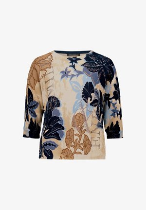 Betty Barclay, BETTY BARCLAY MIT FLEDERMAUSÄRMELN STRICKPULLOVER - Pullover - beige blau