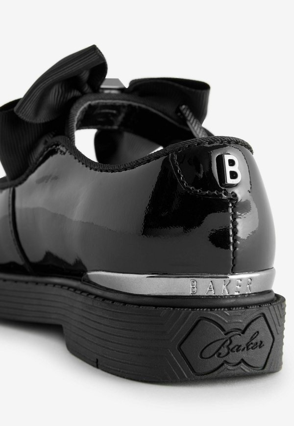 BAKER BY TED BAKER GIRLS BACK TO SCHOOL MARY JANE BLACK SHOES WITH BOW – Riemchenballerina