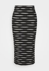 NMMALINA STRIPE TUBE ANKLE SKIRT - Pencil skirt - black/white