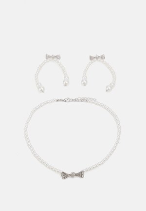 PCBOWIE NECKLACE EARRING SET - Halskette - white/silver-coloured