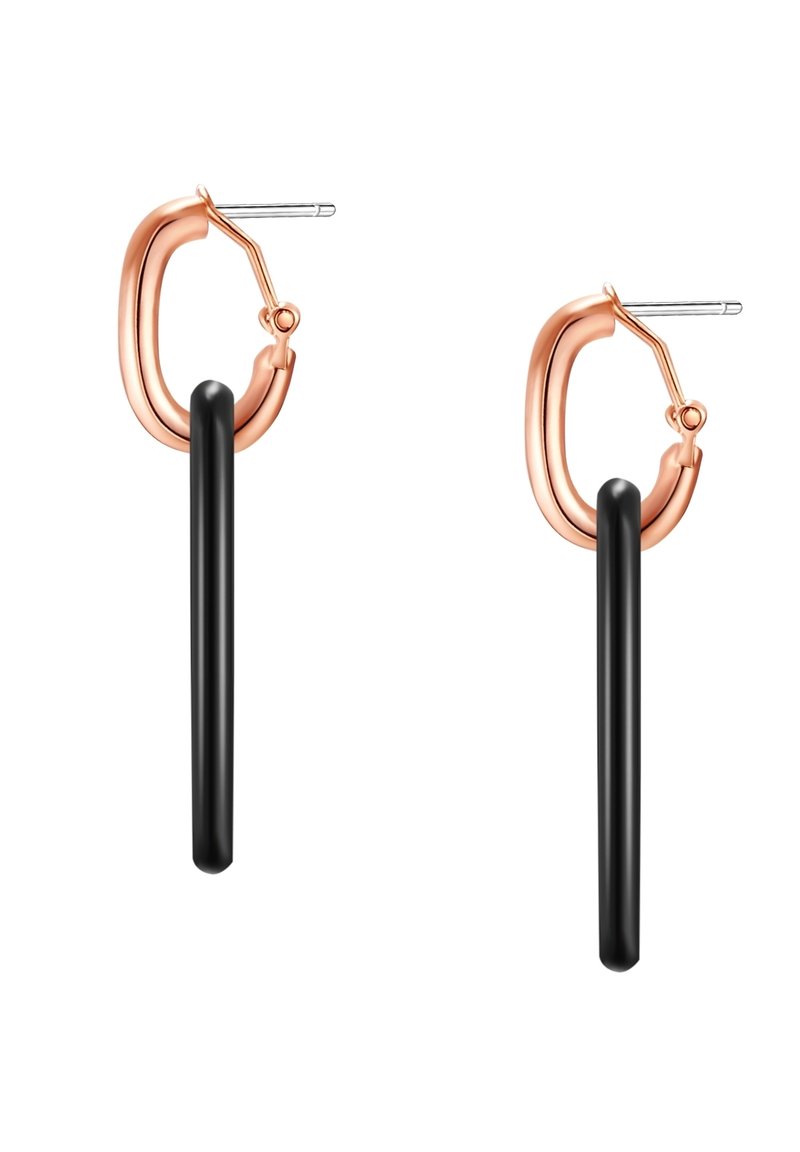 Lulu Jane Ohrringe schwarz- und roségoldfarben/mehrfarbig