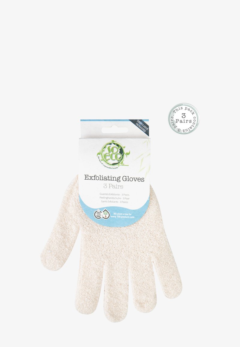 So Eco - SO ECO EXFOLIATING GLOVES - 3 PACK - Hair removal Accessory - cream, Ampliar