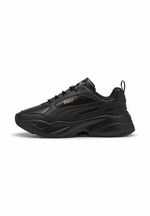 CASSIA SNEAKERS - Matalavartiset tennarit - black/black/gold