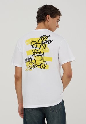 Terranova ORSETTO FRONTE RETRO - T-shirt con stampa - bianco ottico