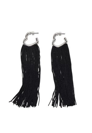 LONG HEART TASSEL  - Orecchini - black