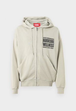 032c HARDCORE WELLNESS ZIP UP UNISEX - Φούτερ με φερμουάρ - faded grey