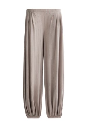 OYSHO, PINSTRIPE JOGGERS - Pantalon classique - beige