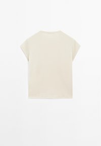 Massimo Dutti SHORT SLEEVE WITH ROUND NECK - T-shirts basic - beige