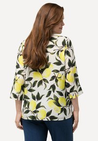 Ulla Popken LEMON PRINT 3/4 SLEEVE - Camicetta - snow white