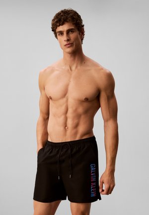 Calvin Klein Swimwear, MEDIUM DRAWSTRING SWIM SHORTS - INTENSE POWER - Плувни шорти - black