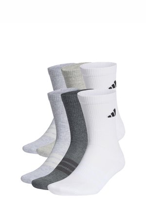 C ESS CRW 6PACK PP - Calcetines de deporte - white/light grey heather/medium grey heather/dark grey heath