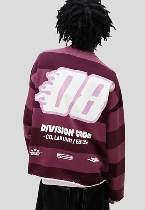 Bershka PLUSH WITH PRINT  - Mikina - mauve