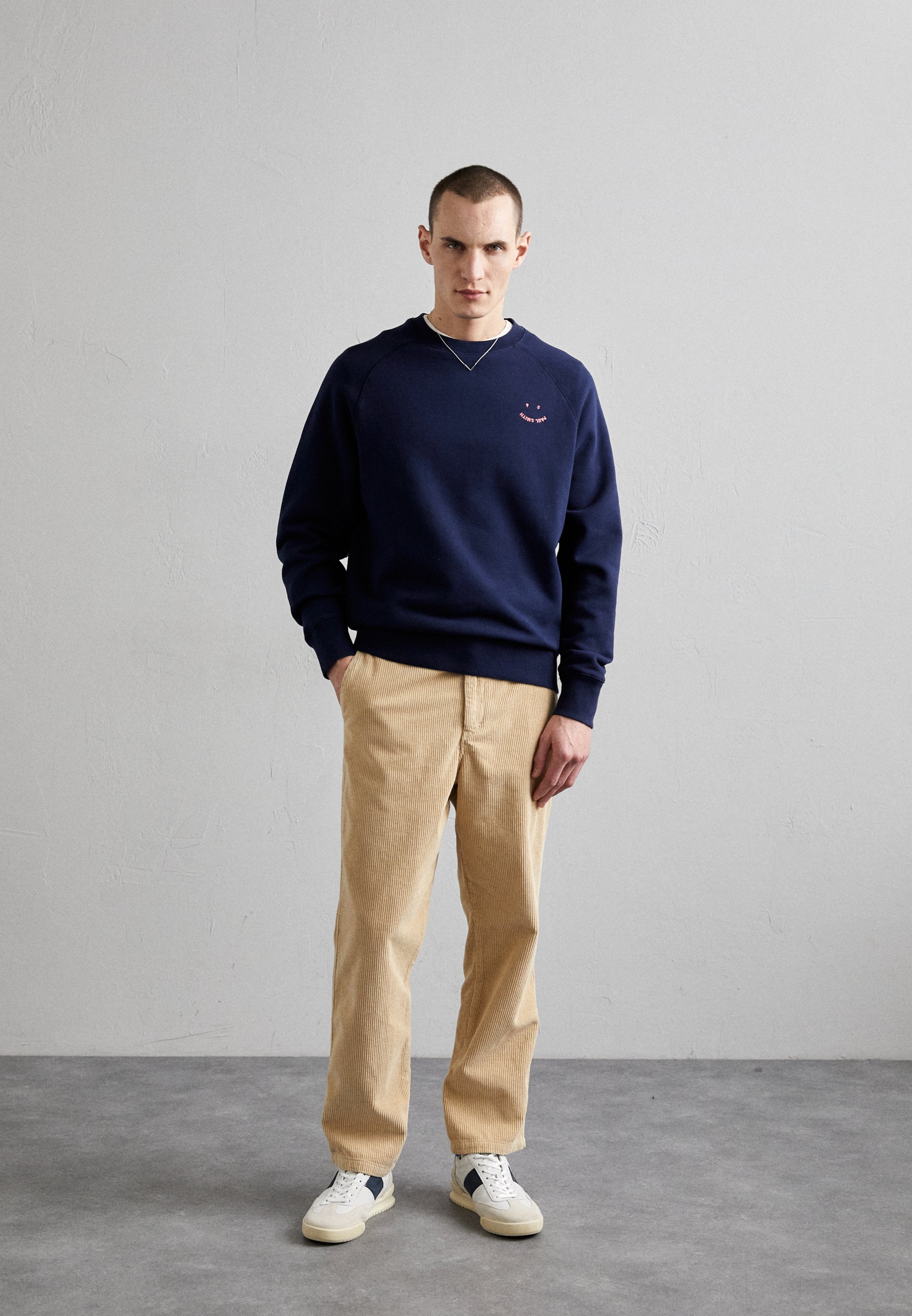 ★Paul Smith★ Happy Sweatshirt Blue M2R958XEK2116941 Men's Teal Blue Zebra Logo Organic Cotton Sweatshirt