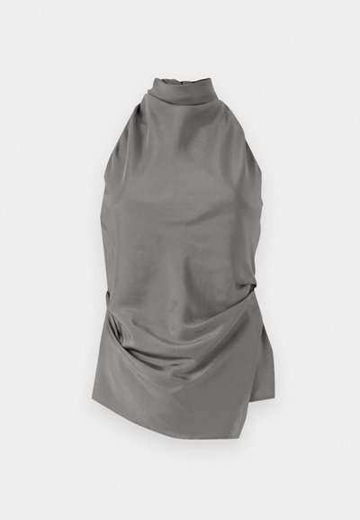 CLOSED HALTER NECK - Camicetta - led grey