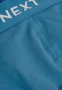 Plave pamučne gaće s bijelim "NEXT" logom na elastičnom pojasu. Tkanina je glatka s suptilnim detaljima šivanja.