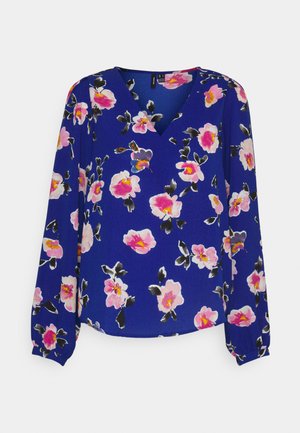 Vero Moda VMHYMS SAGA V NECK - Blúz - sodalite blue/hyms
