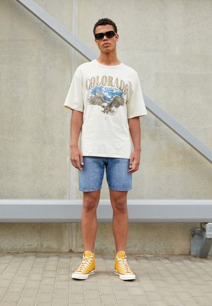 JORCOLORA TEE CREW NECK - Print T-shirt - birch