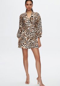 adL PATTERNED DOUBLE BREASTED  - Jurk - leopard