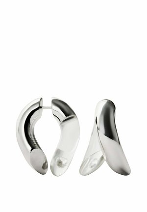 CON CIRCONES SUSPENDIDOS EN RESINA - Pendientes - silver